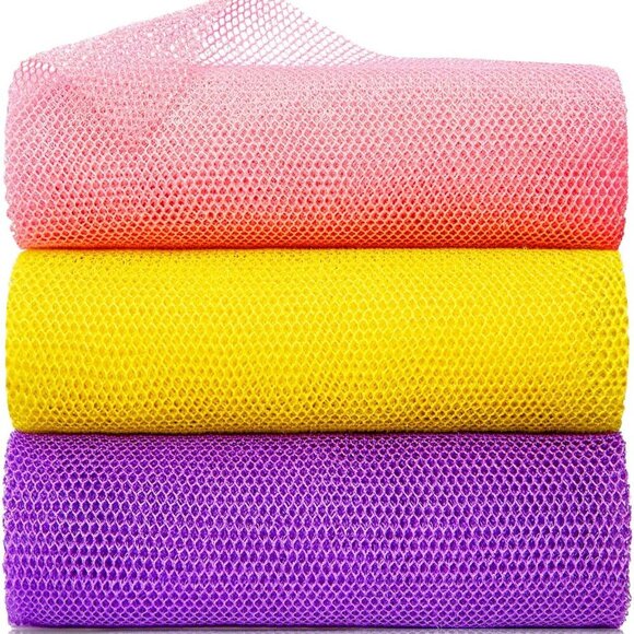 3 Pieces African Net Bath Sponge African Exfoliating African Scrubbing Long Net - Picture 1 of 6